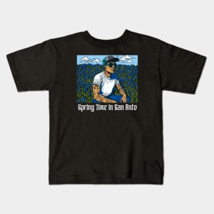 Spring Time in San Anto // Funny San Antonio Bluebonnet Meme Kids T-Shirt